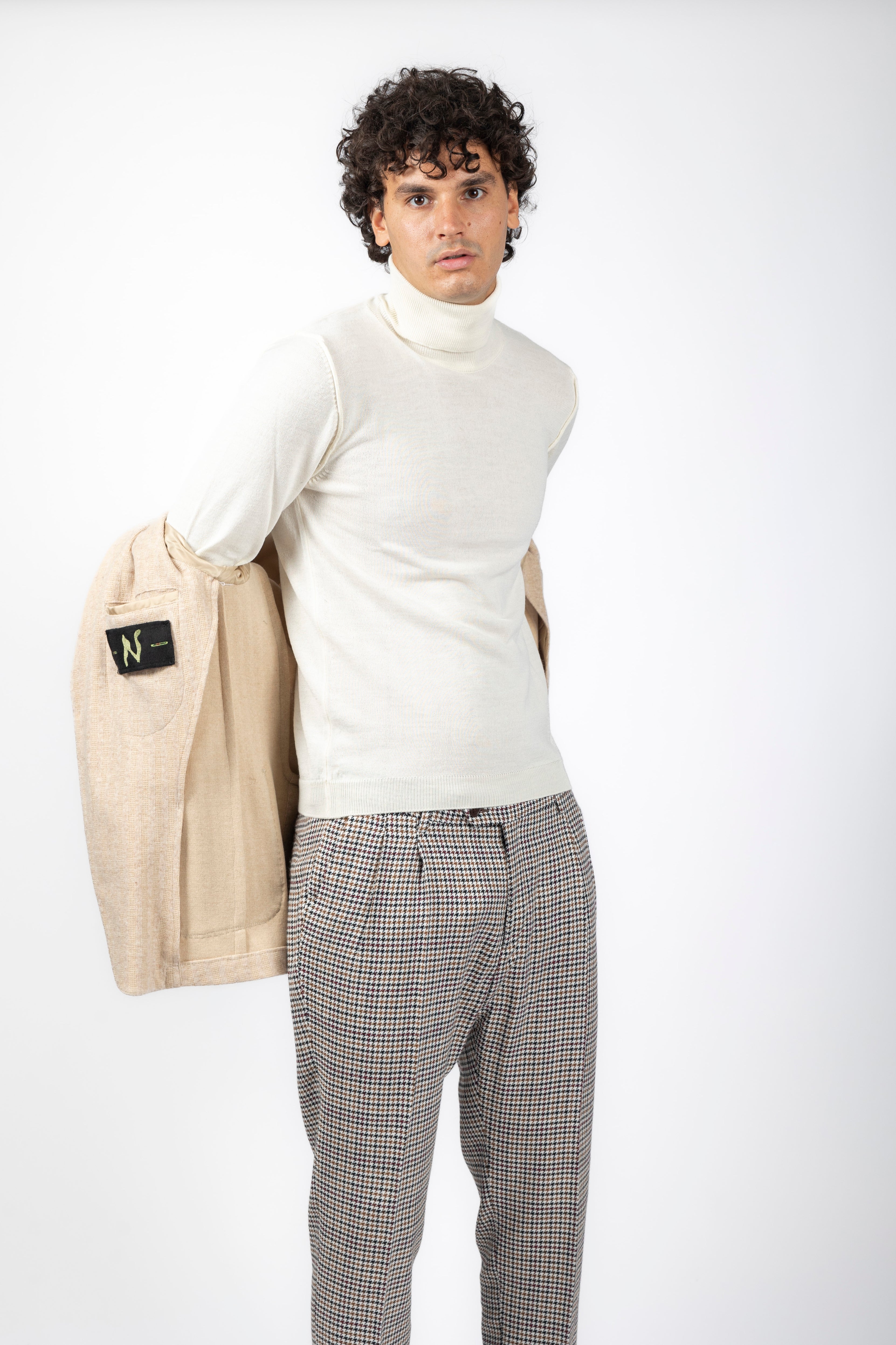 Giacca misto lana 2 bottoni completamente sfoderata