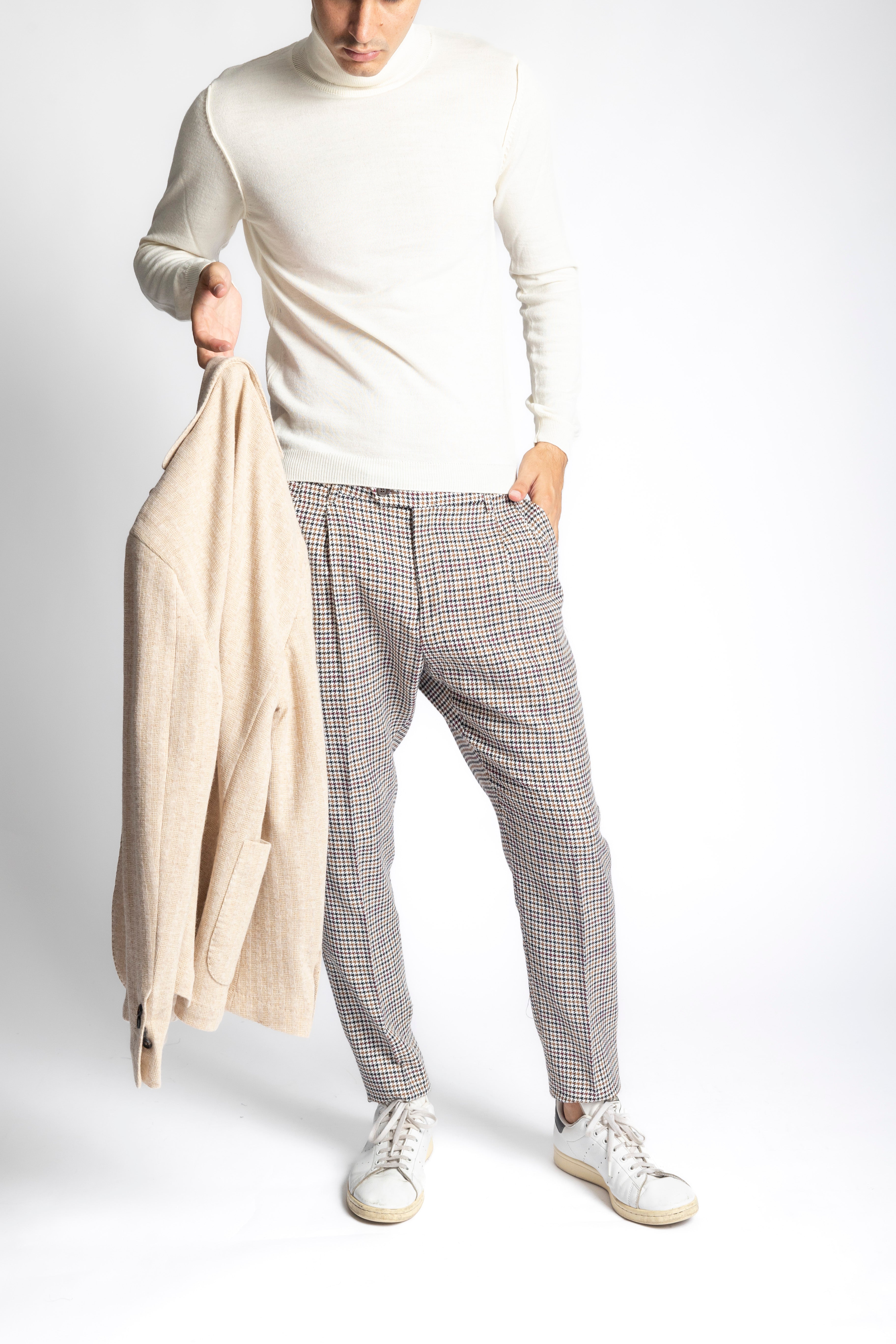 Giacca misto lana 2 bottoni completamente sfoderata