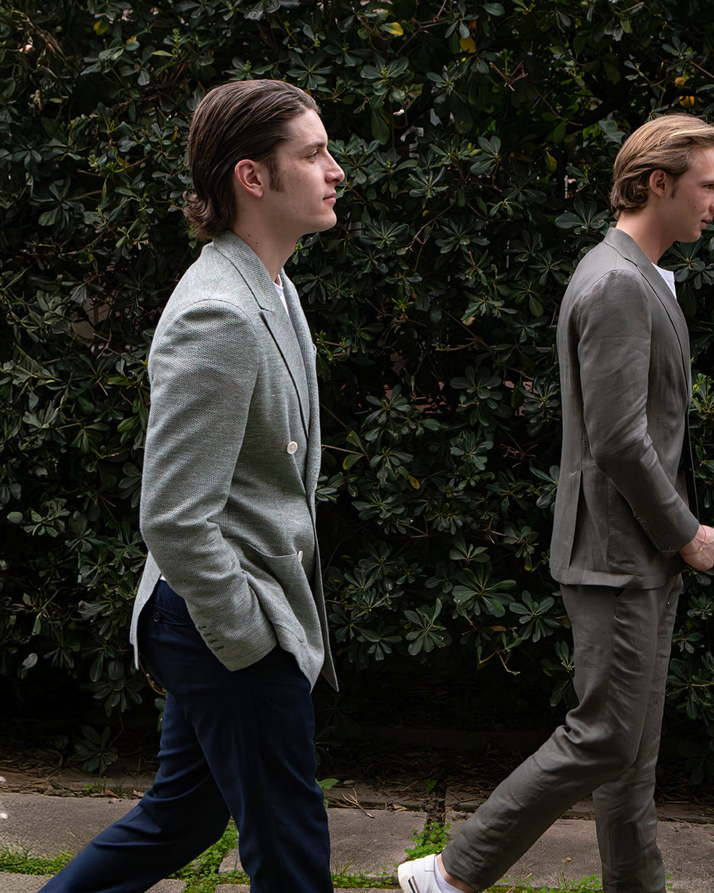 Giacca Doppiopetto Verde in Lino e cotone – Sartoriale, Sfoderata, Su Misura